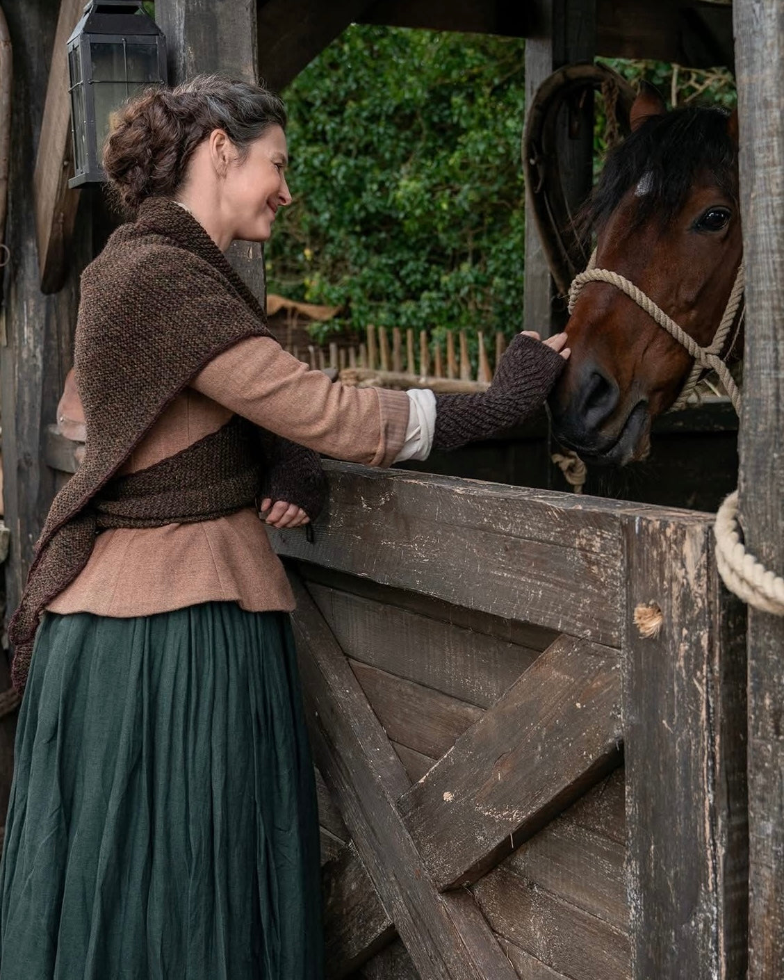 Écharpe Châle Outlander Tartan écossais Marron - Fans Cosplay - Sans étiquette