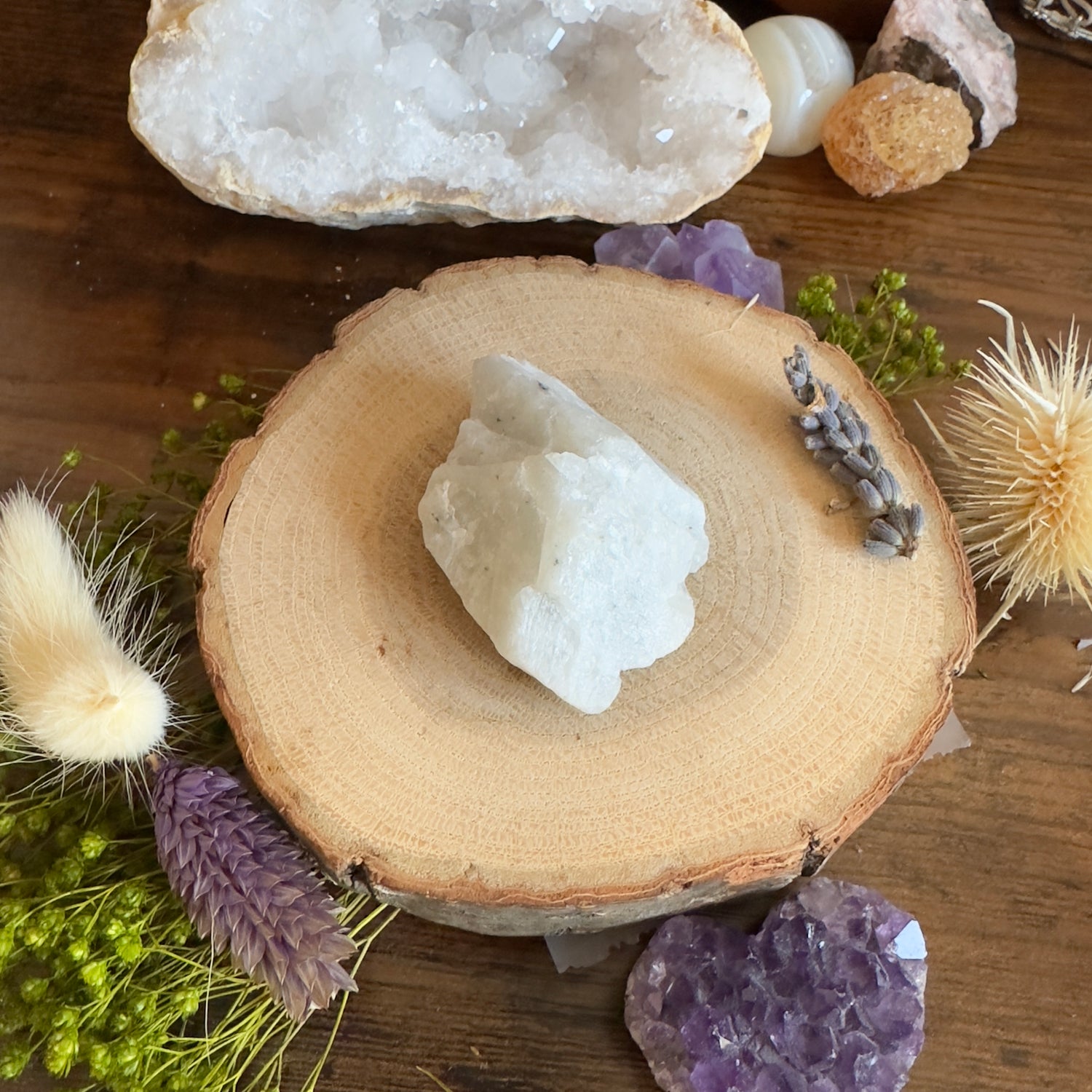 Pierre de Lune Blanche d’Inde • Pierre brute