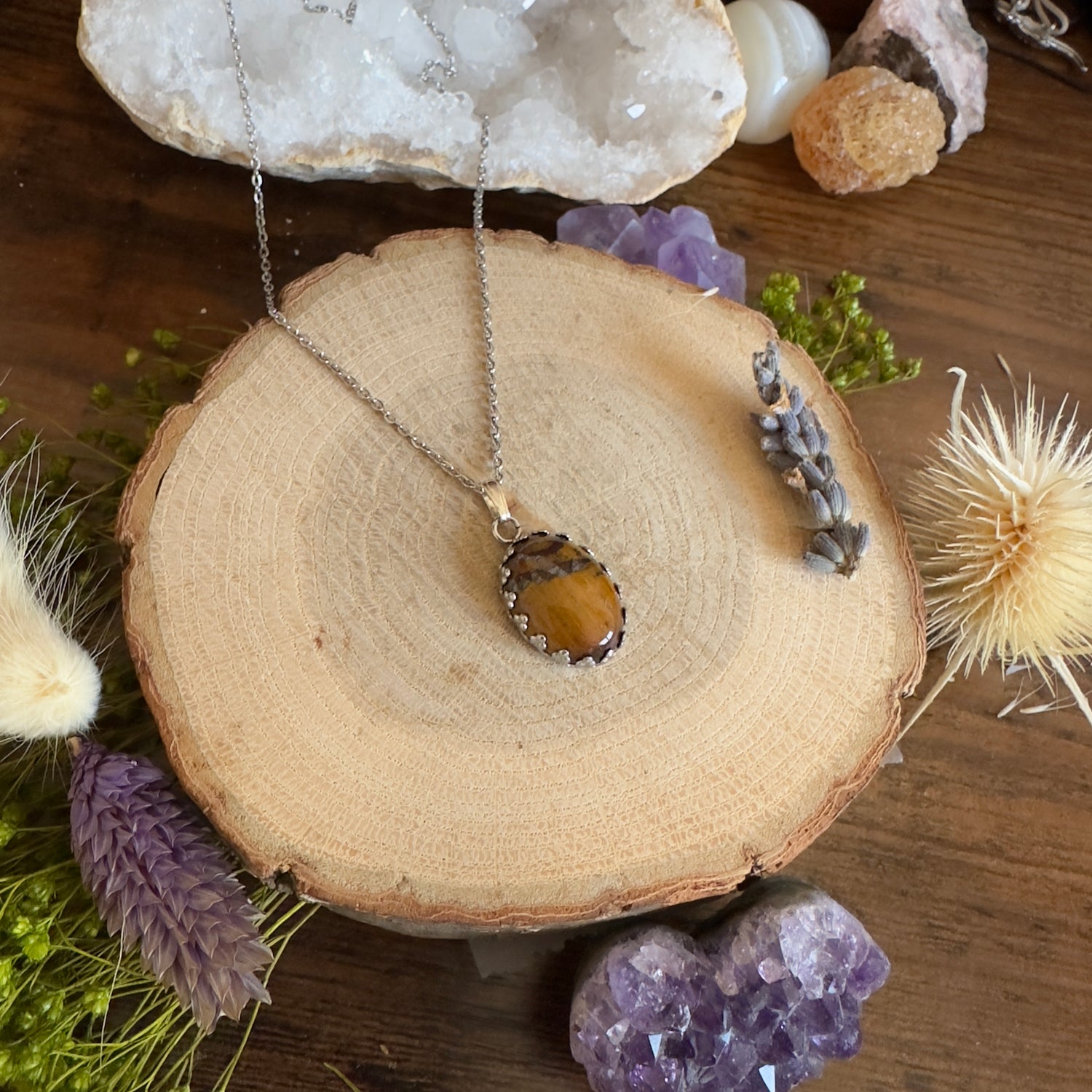 Pendentif Œil de Tigre de Madagascar