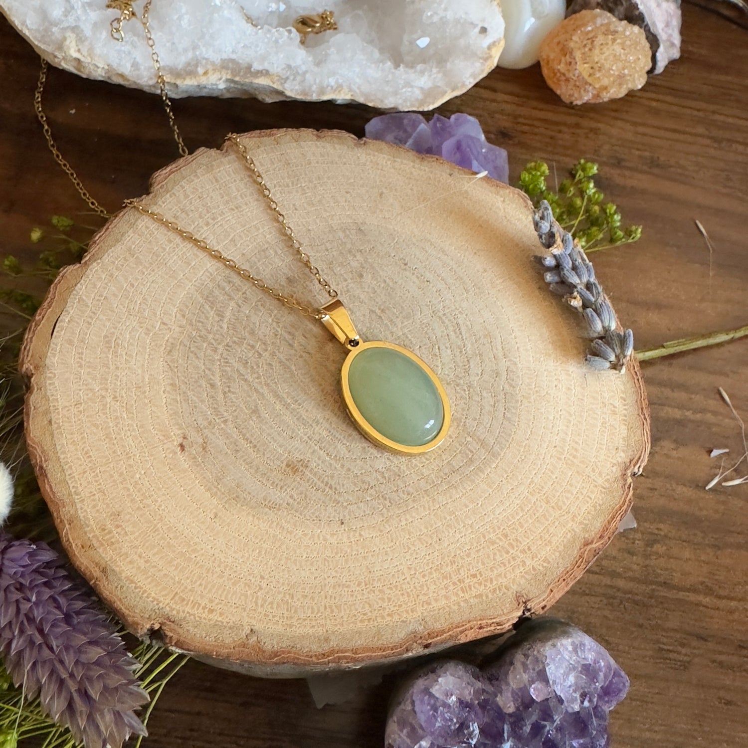 Pendentif Aventurine Verte du Brésil