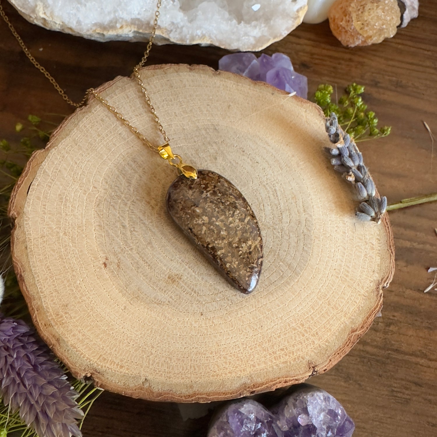 Pendentif Bronzite de Madagascar