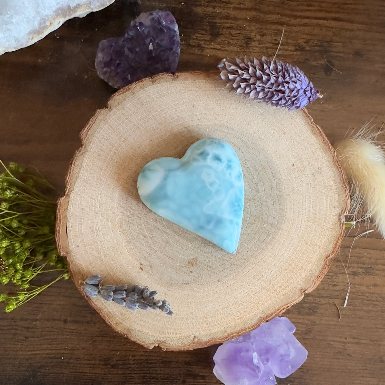 Cœur Larimar de République Dominicaine