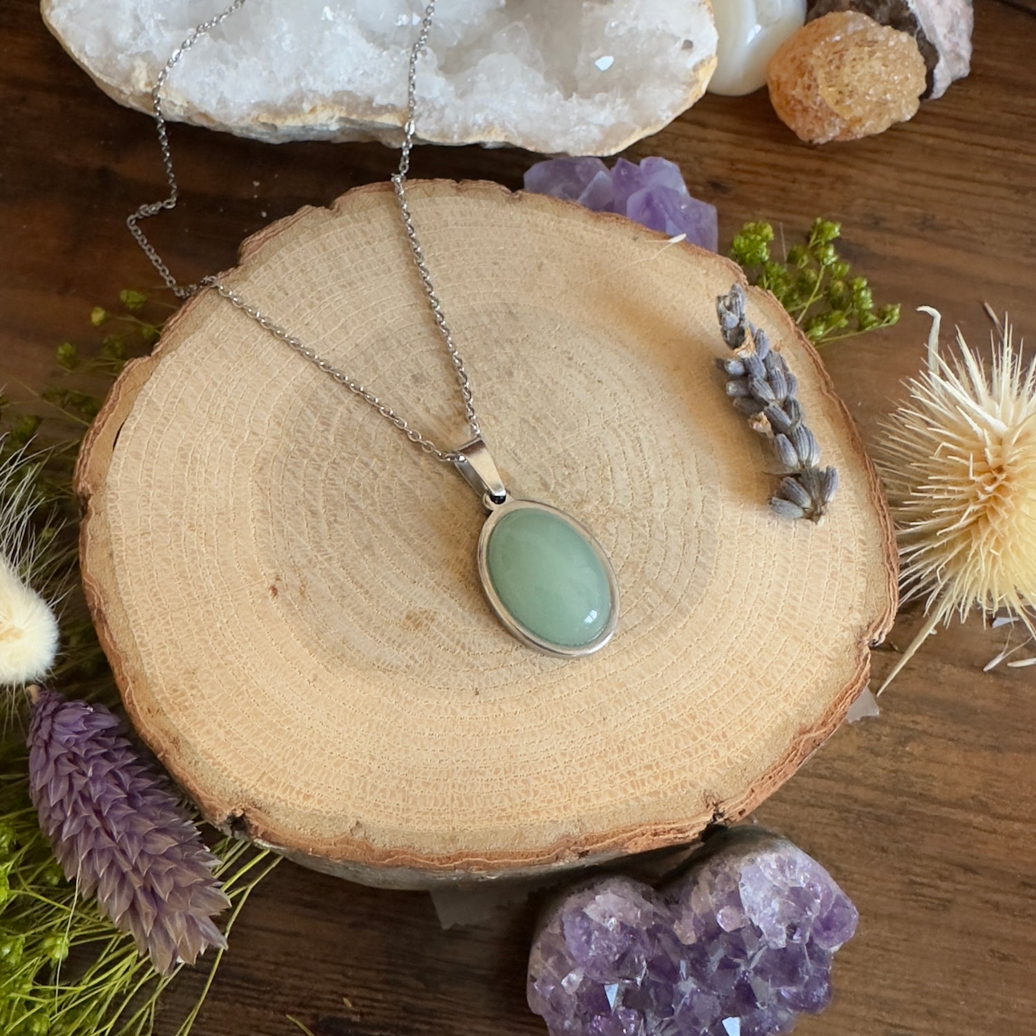 Pendentif Aventurine Verte du Brésil