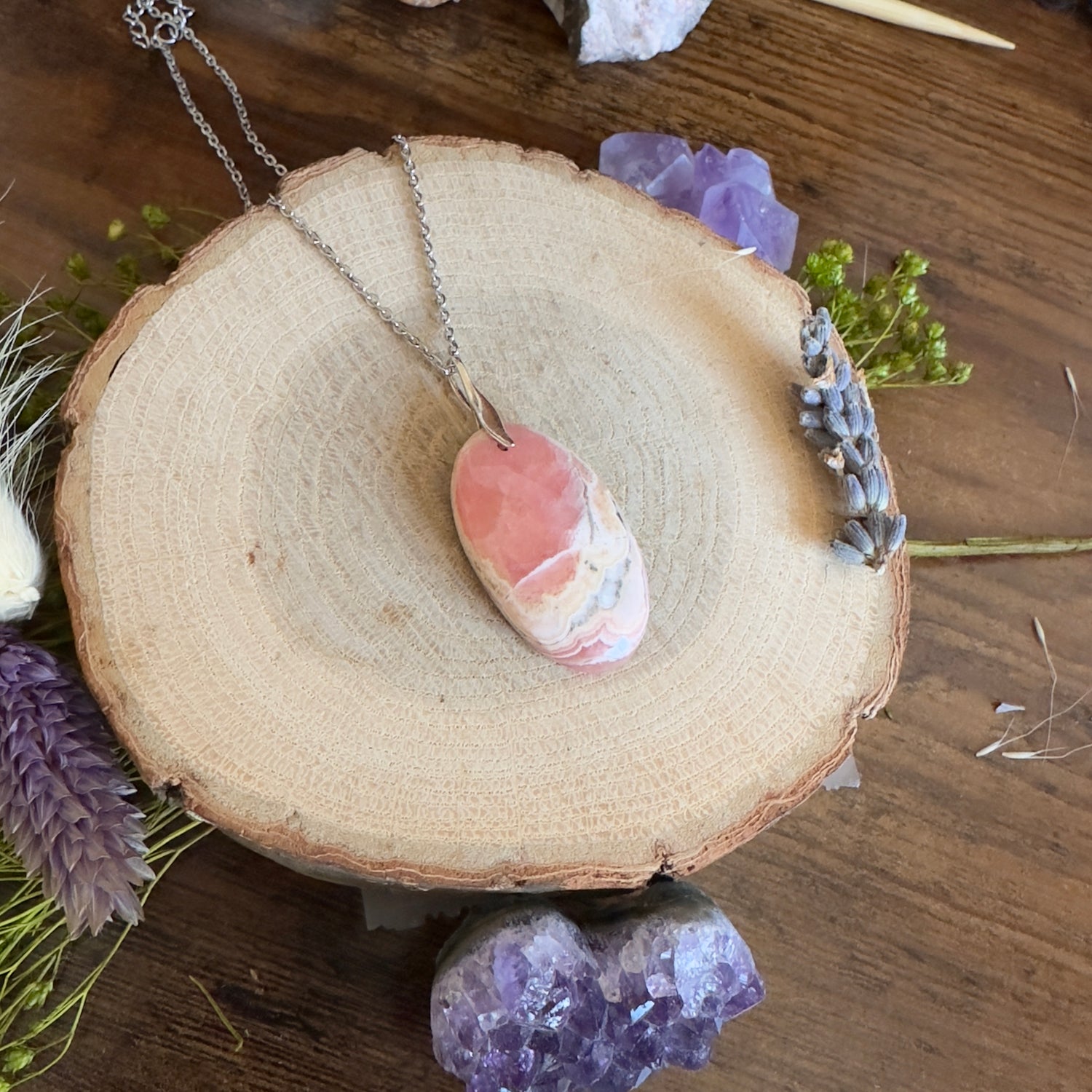 Pendentif Rhodochrosite d’Argentine
